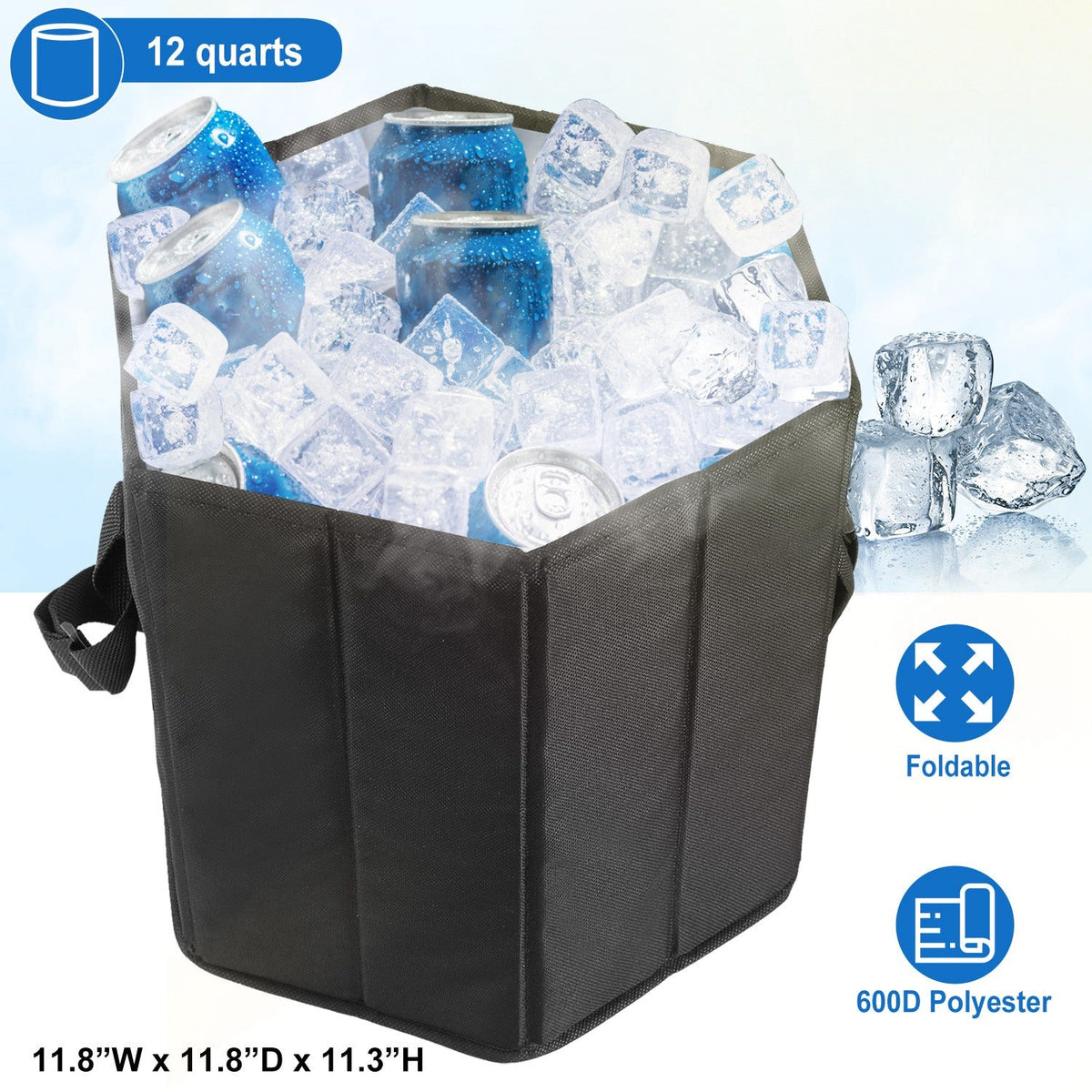 3-Gallon Collapsible Insulated Grocery Cooler