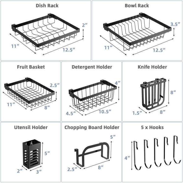 2-Tier Over-Sink Dish Drying Rack