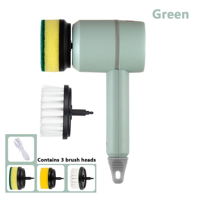 Electric Cleaning Brush with 3 Heads