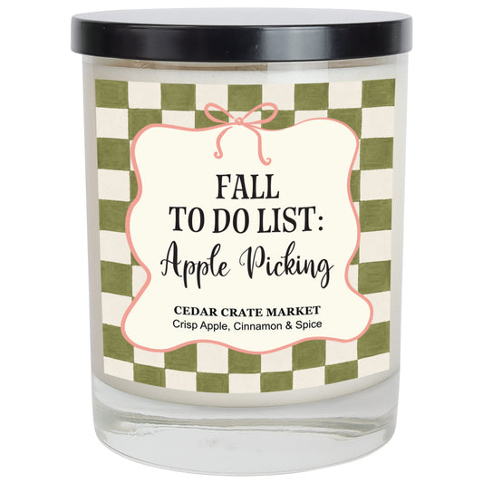 Fall Candle - Fall To Do List: Apple Picking