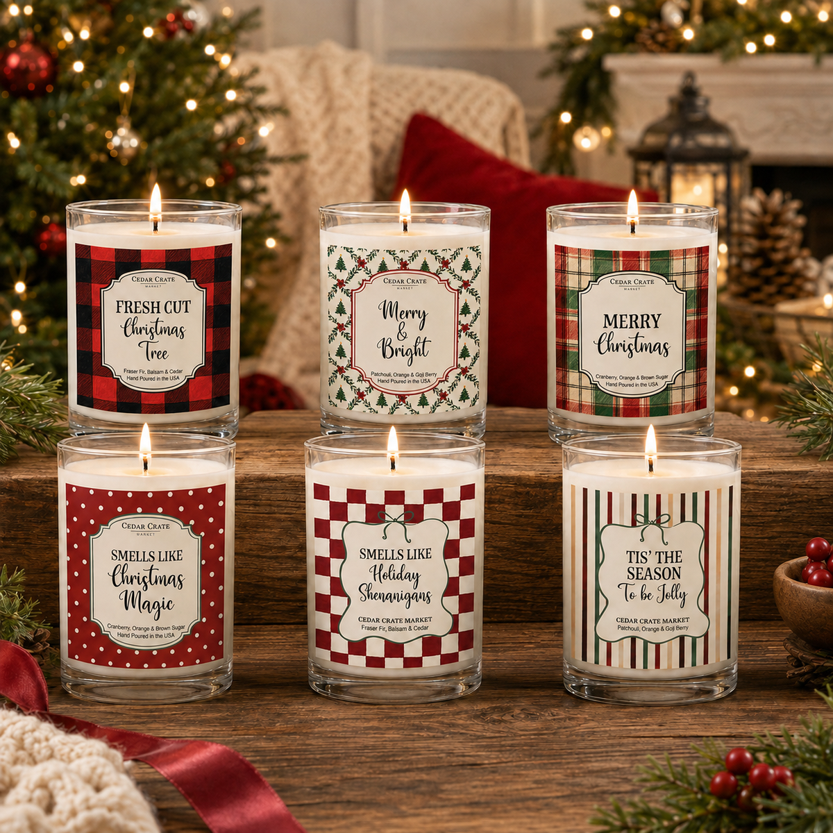 Funny Christmas Candles - Merry Christmas Cranberry Soy Jar