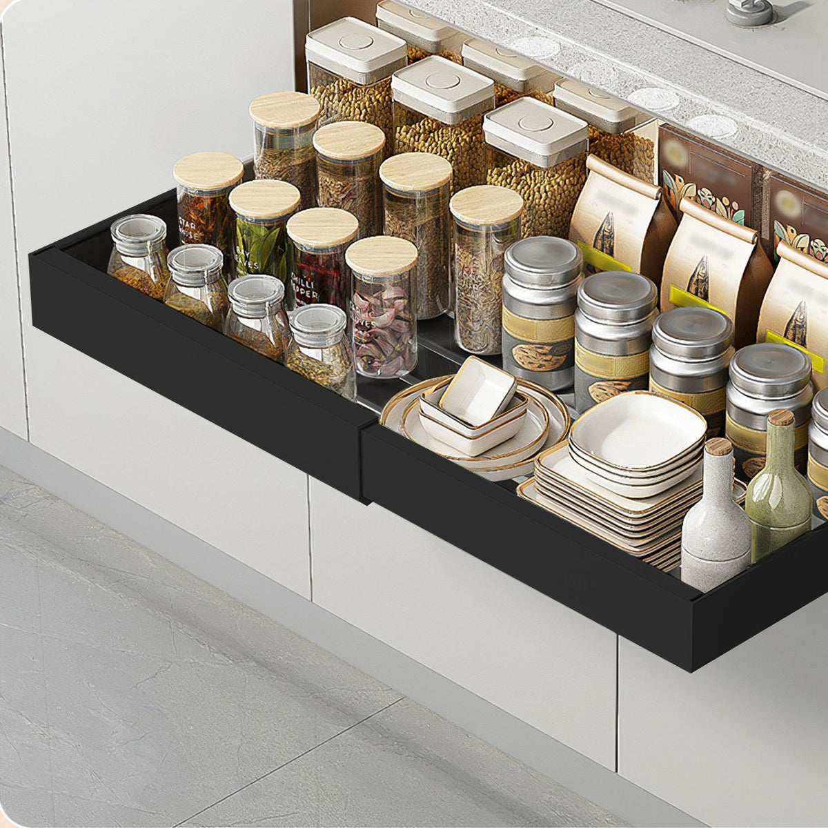 Expandable Pull-Out Cabinet Organizer