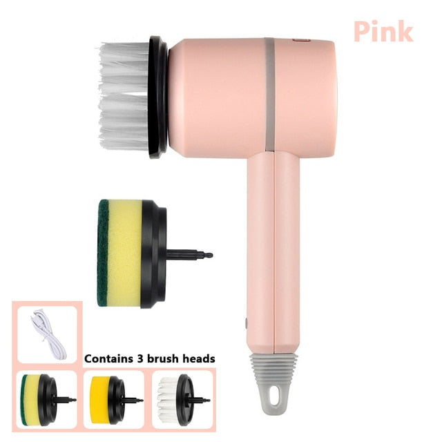 Electric Cleaning Brush with 3 Heads