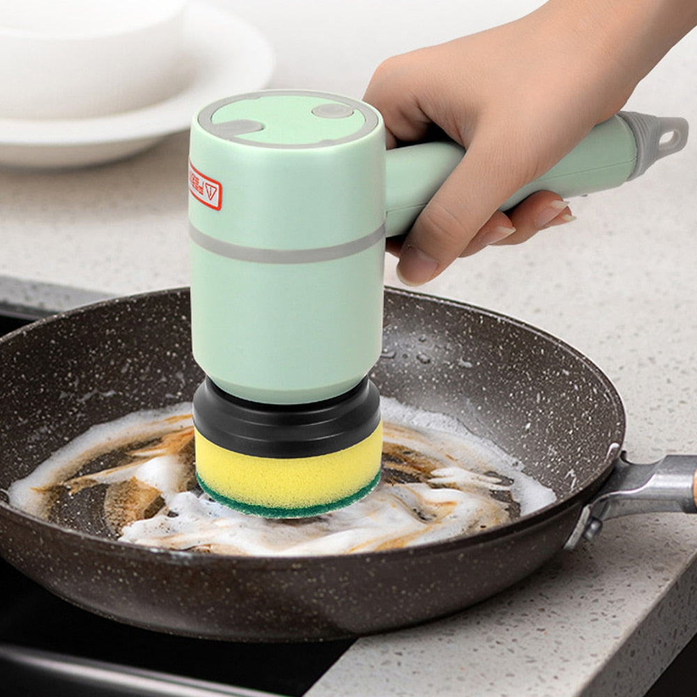 Electric Cleaning Brush with 3 Heads