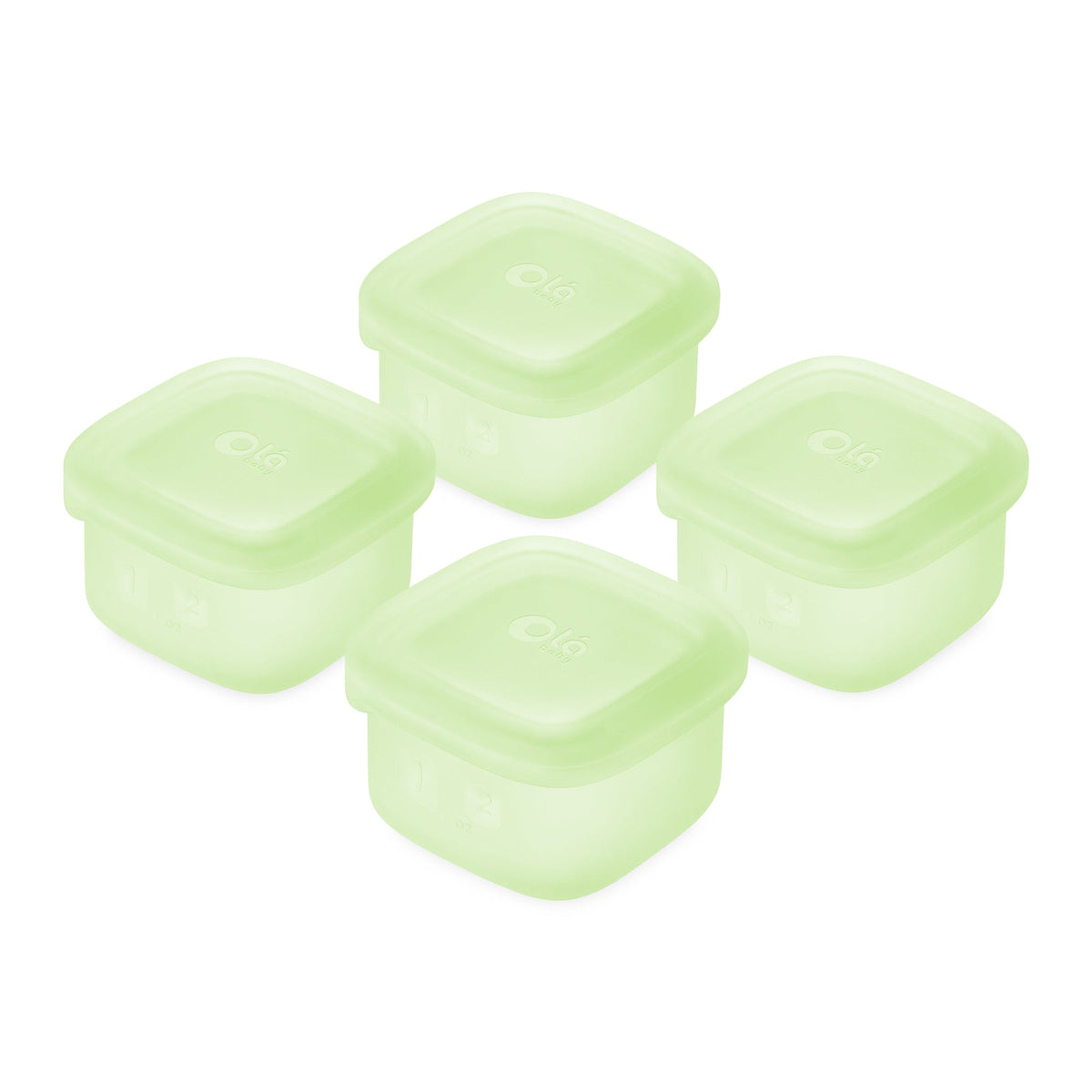 4-Pack Silicone Baby Food Storage Containers