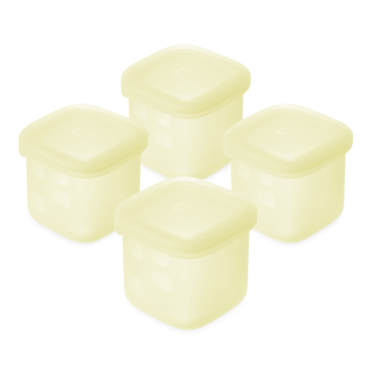 4-Pack Silicone Baby Food Storage Containers