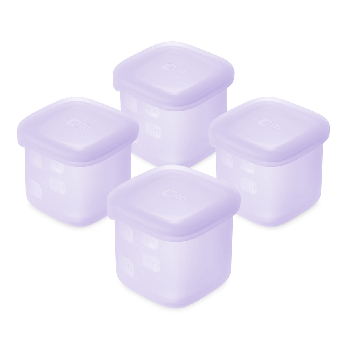 4-Pack Silicone Baby Food Storage Containers