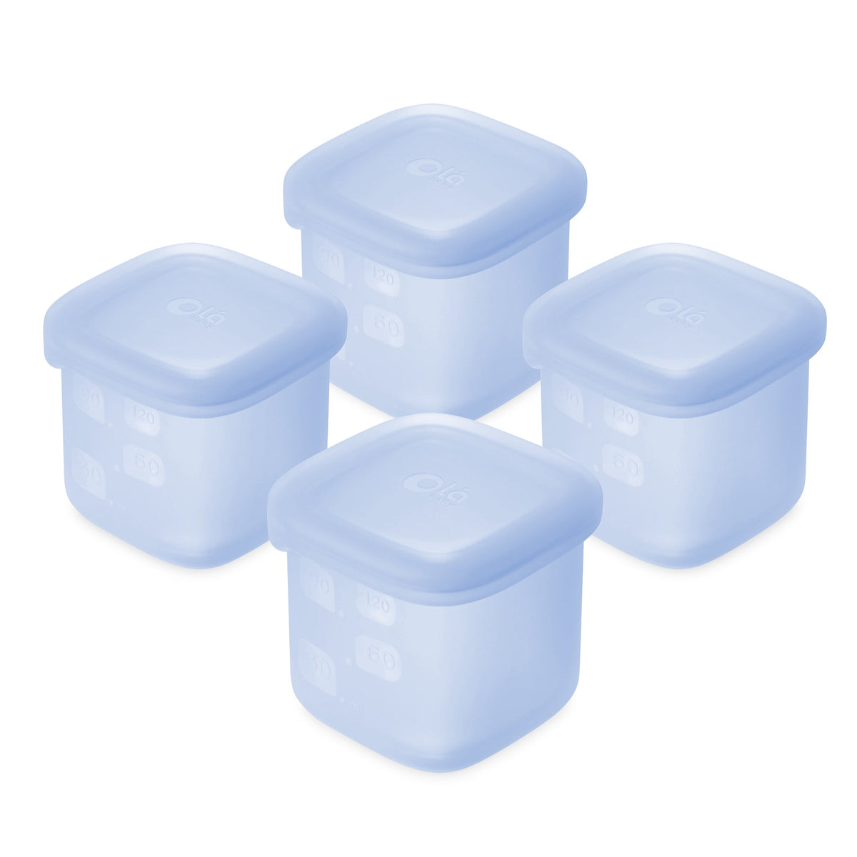 4-Pack Silicone Baby Food Storage Containers