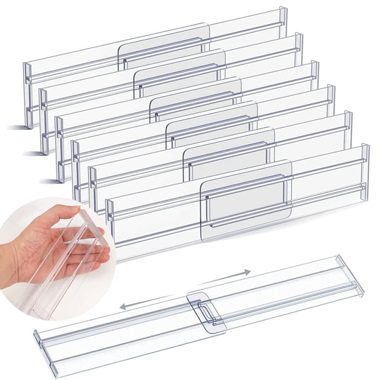 6-Pack Adjustable Drawer Dividers