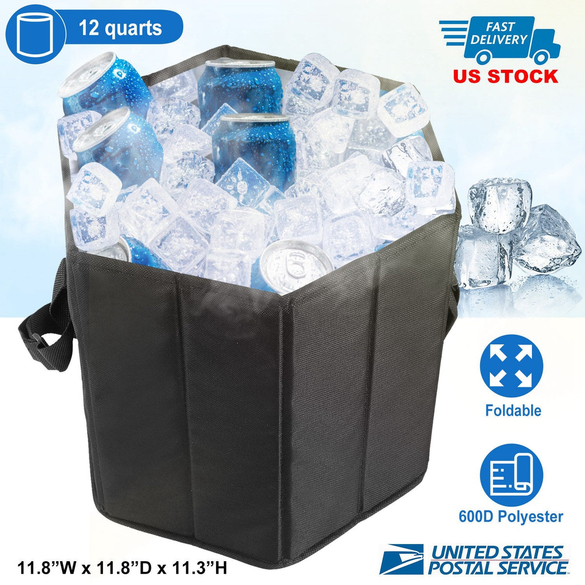 3-Gallon Collapsible Insulated Grocery Cooler