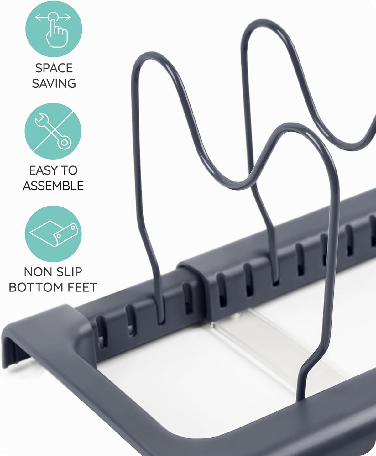 Expandable Lid Organizer, Gray