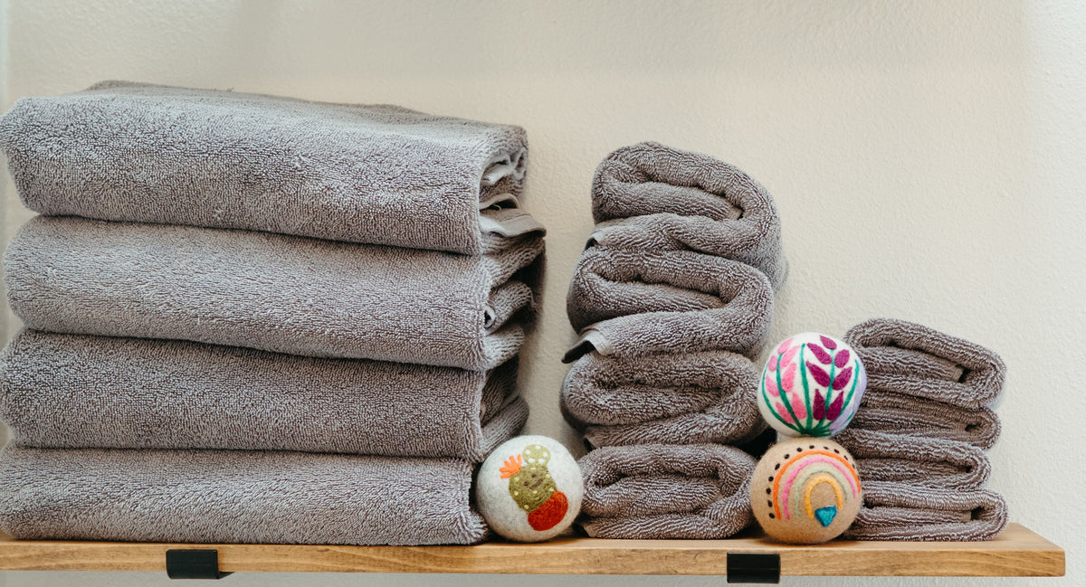 Organic Wool Dryer Balls--Rainbow Brite