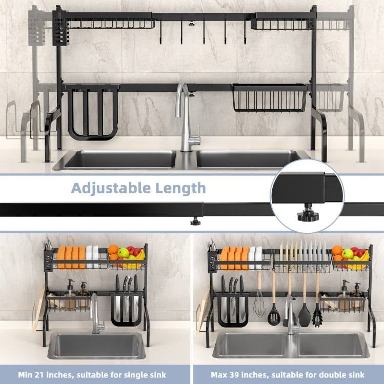 2-Tier Over-Sink Dish Drying Rack