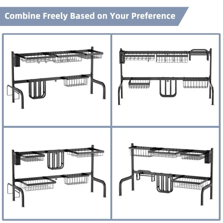 2-Tier Over-Sink Dish Drying Rack