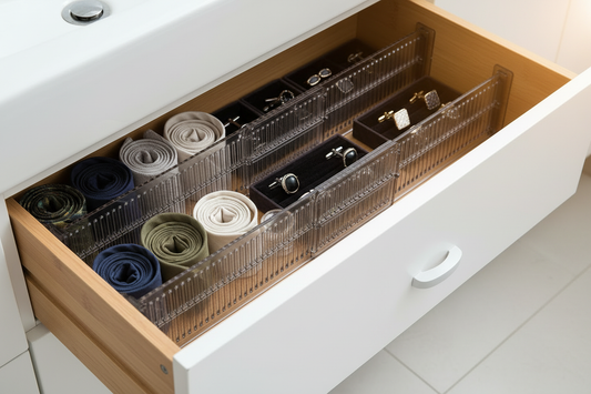 Adjustable Drawer Dividers – 2 & 4-Piece Sets