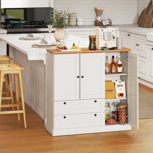 Freestanding Kitchen Storage Cabinet with Drawers