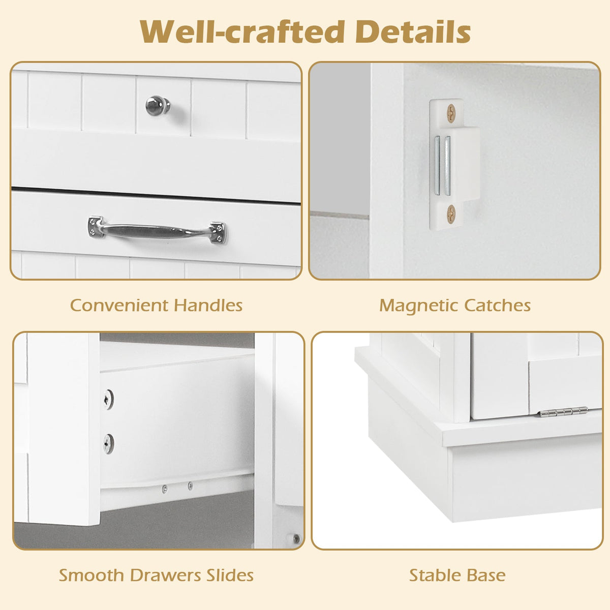 Tilt-Out Kitchen Trash Cabinet with Drawers