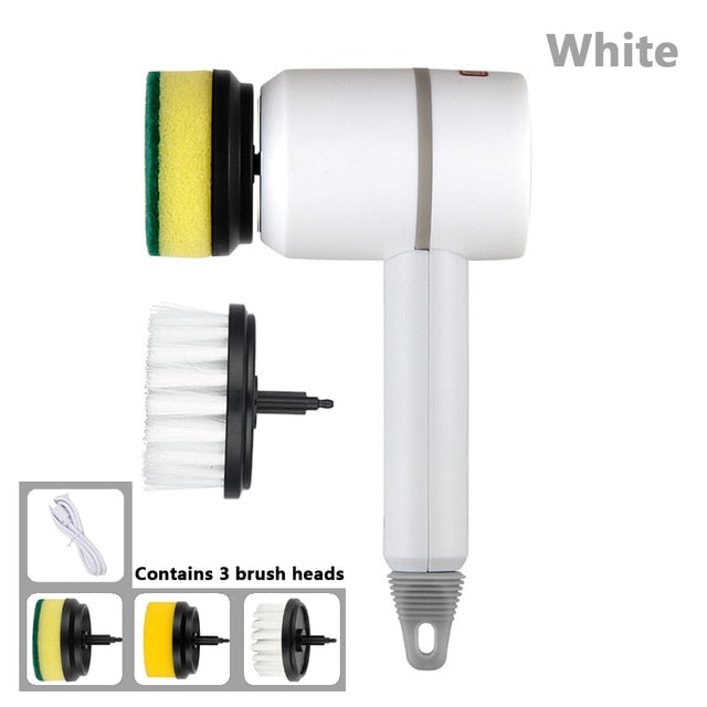 Electric Cleaning Brush with 3 Heads