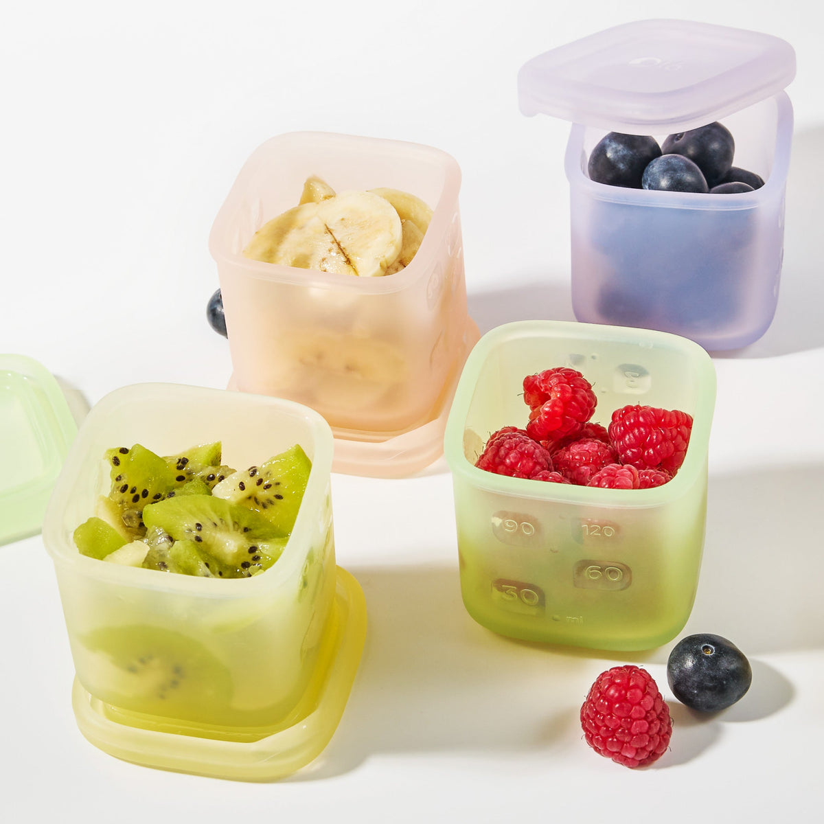 4-Pack Silicone Baby Food Storage Containers
