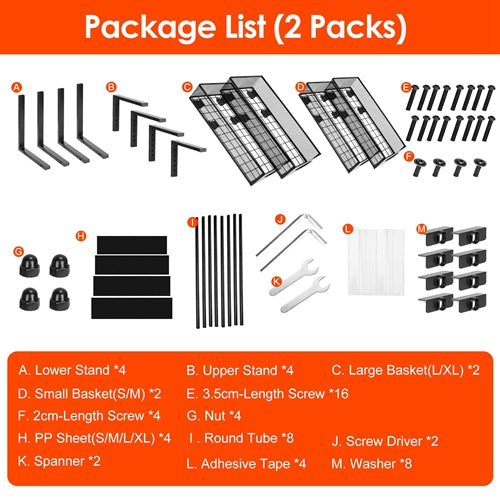 2-Pack Under-Sink Organizer with Adjustable Baskets