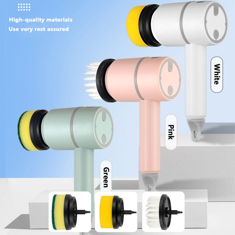 Electric Cleaning Brush with 3 Heads