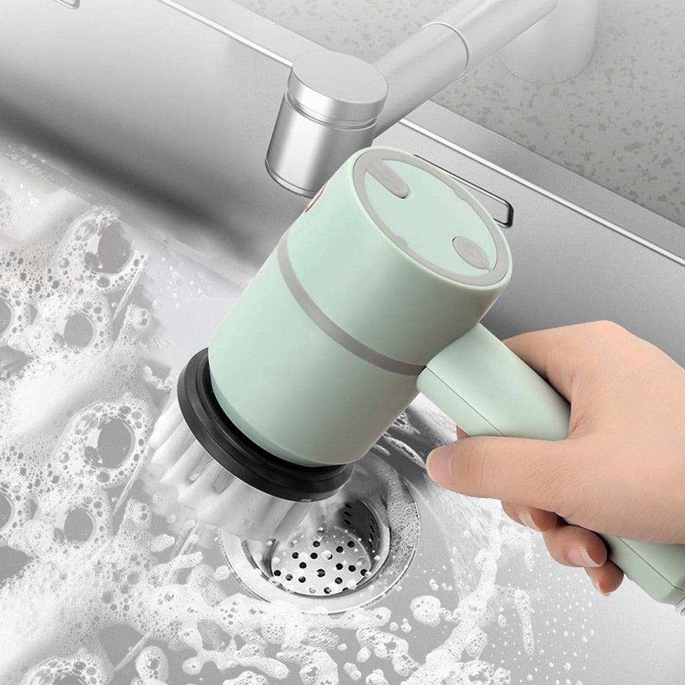 Electric Cleaning Brush with 3 Heads