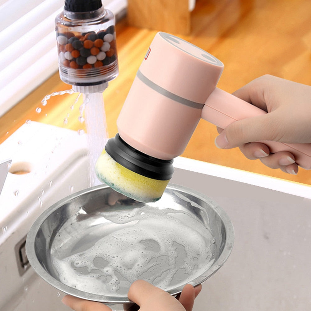 Electric Cleaning Brush with 3 Heads