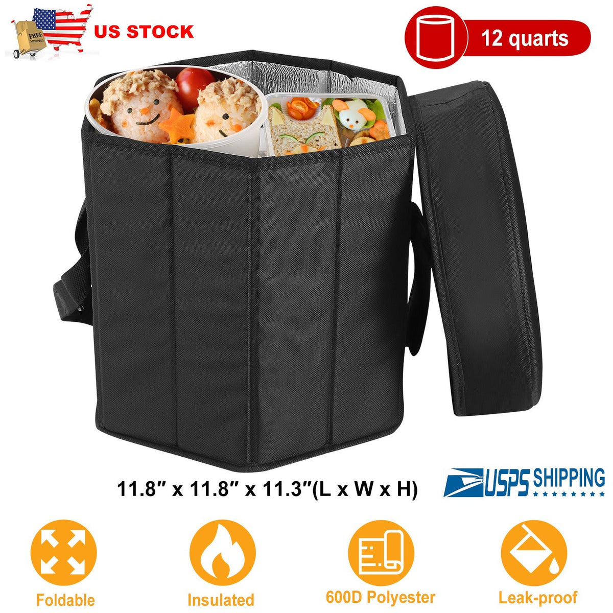 3-Gallon Collapsible Insulated Grocery Cooler