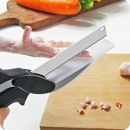 Kitchen Chopper Scissors with Cutting Board