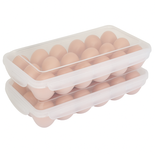 Stackable 18-Cavity Egg Holder for Refrigerator Storage