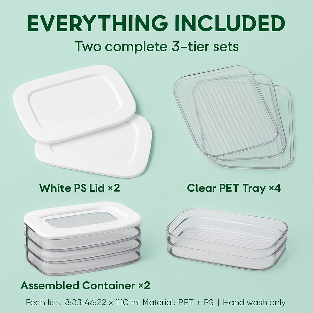 Deli Meat Container with Lid, Stackable Fridge Organizer