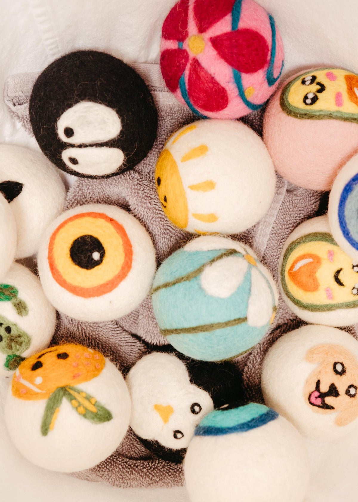 Organic Wool Dryer Balls--Blueberry Buddy