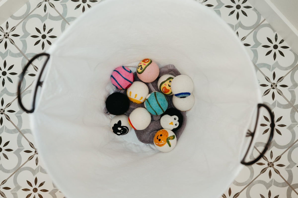 Organic Wool Dryer Balls--Blueberry Buddy
