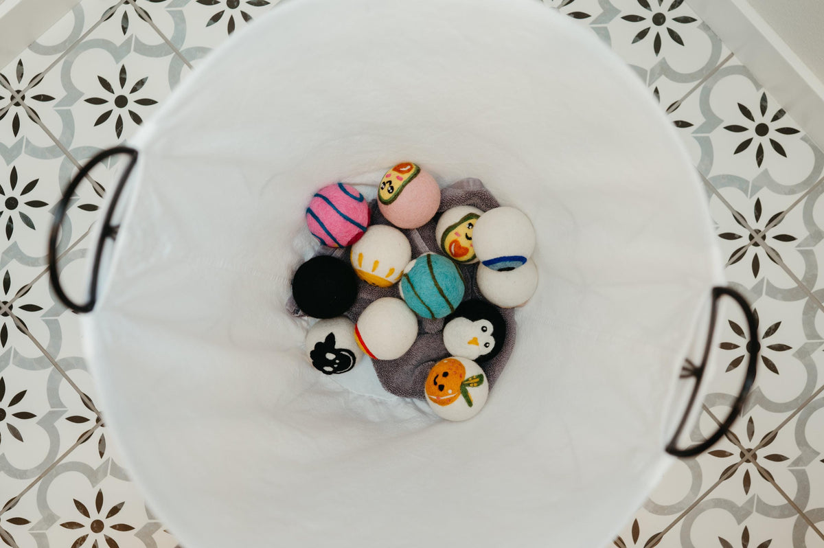 Organic Wool Dryer Balls--Pretty Penguin