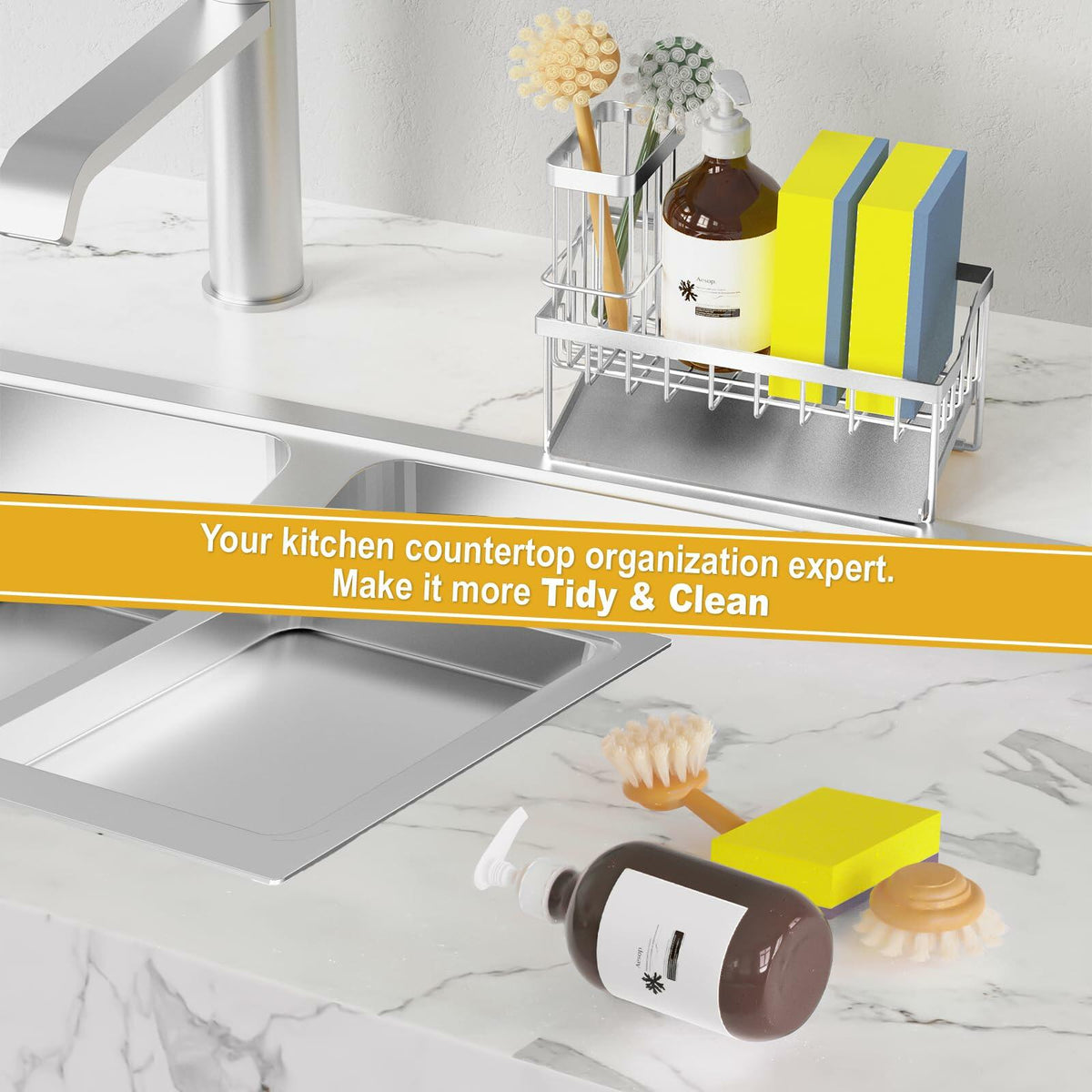 Stainless Steel Kitchen Sink Caddy